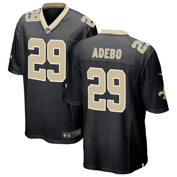 Men's New Orleans Saints #29 Paulson Adebo Nike Limited Player Black Jersey