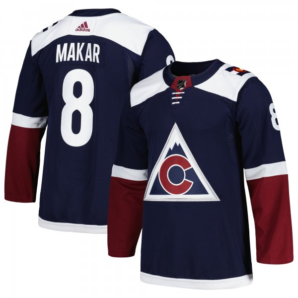 Men's Colorado Avalanche Cale Makar adidas Navy Alternate Primegreen Pro Player Jersey