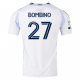adidas San Diego FC Luca Bombino Away Jersey 25/26 w/ MLS & Apple Patch (White)