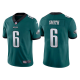 Men's Philadelphia Eagles #6 DeVonta Smith Midnight Green 2021 Draft Vapor Limited NFL Jersey