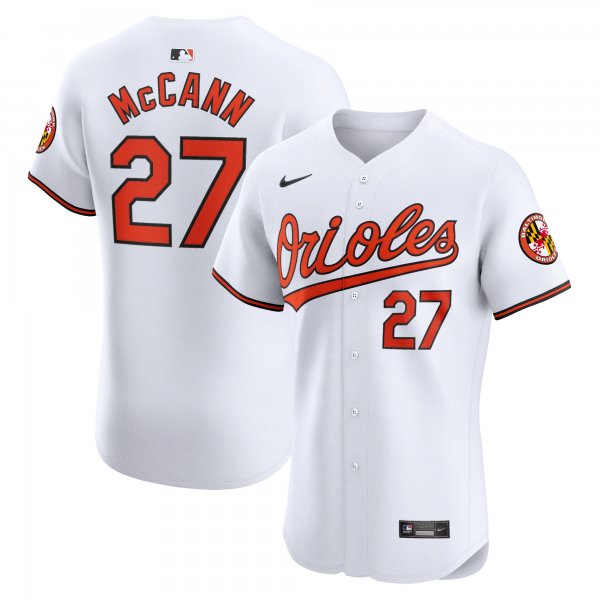 Men's Baltimore Orioles James McCann Nike White Home Elite Player Jersey