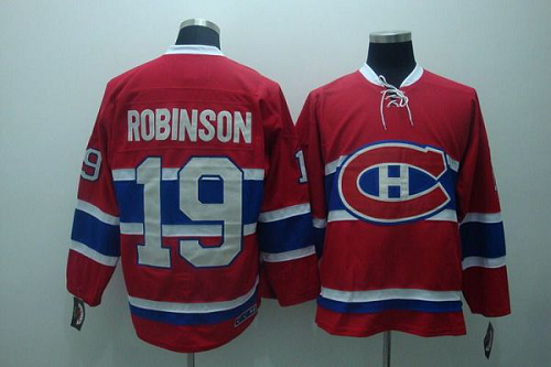 Montreal Canadiens #19 Larry Robinson Stitched Red CH CCM Throwback NHL Jersey