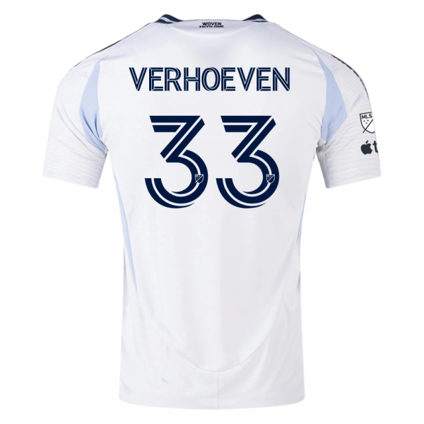 adidas San Diego FC Oscar Verhoeven Away Jersey 25/26 w/ MLS & Apple Patch (White)