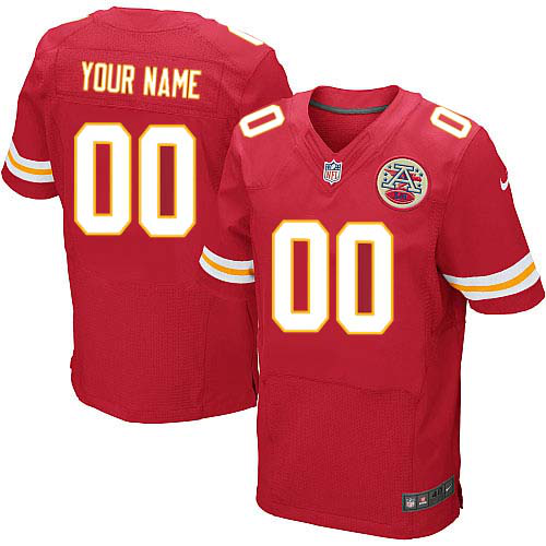 Nike Kansas City Chiefs Customized Red Stitched Elite Men's NFL Jersey