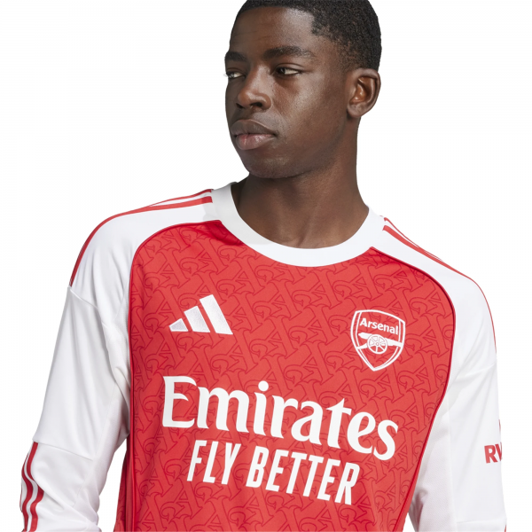 adidas Arsenal Long Sleeve Home Jersey 25/26 (Better Scarlet/White)
