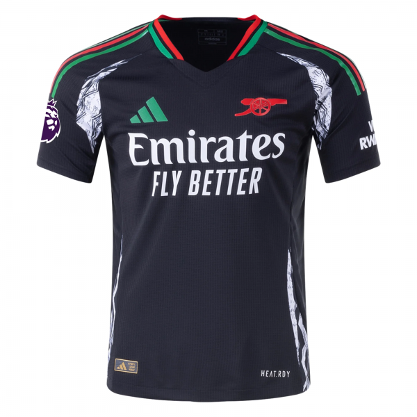 adidas Arsenal Ben White Away Jersey w/ EPL Patch 24/25 (Black)