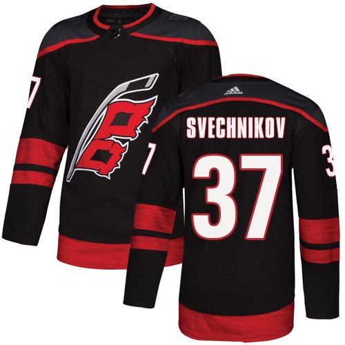 Adidas Carolina Hurricanes #37 Andrei Svechnikov Black Alternate Stitched Youth NHL Jersey