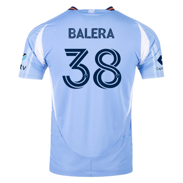 adidas Drew Baiera New York City FC Home Jersey 25/26 w/ MLS Patches (Bahia Light Blue)