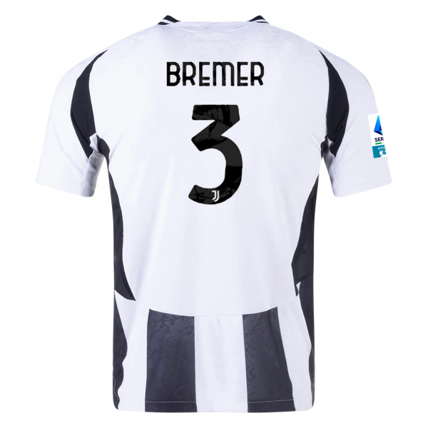adidas Juventus Gleison Bremer Home Jersey w/ Serie A Patch 24/25 (White/Black)