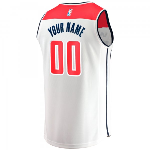 Youth Washington Wizards  Fanatics White Fast Break Replica Custom Jersey - Association Edition