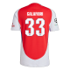 adidas Arsenal Riccardo Calafiori Home Jersey w/ Champions League Patches 24/25 (Better Scarlet/White)