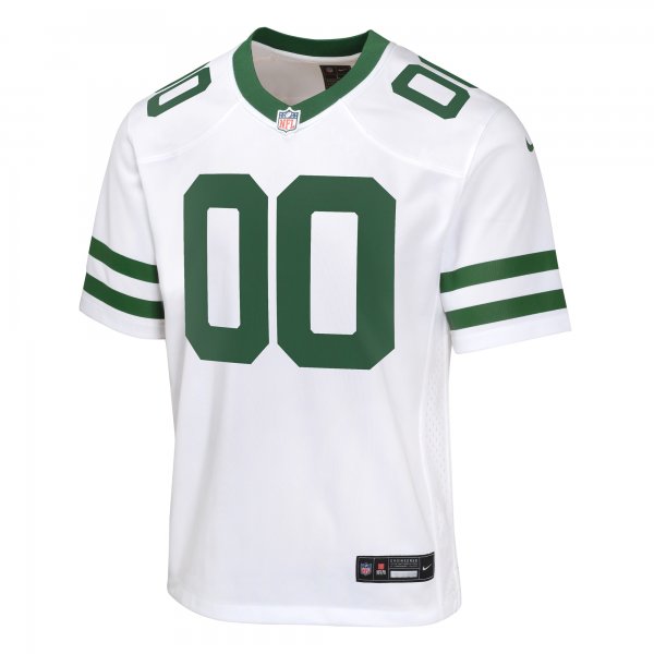 Youth New York Jets  Nike Legacy White Custom Game Jersey