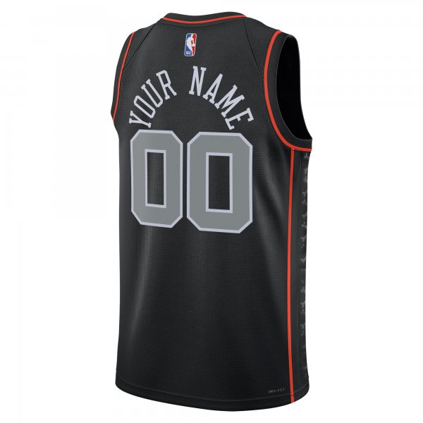 Unisex Detroit Pistons  Nike Black 2023/24 Custom Swingman Jersey - City Edition