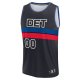 Youth Detroit Pistons  Fanatics Black Fast Break Replica Custom Jersey - Statement Edition