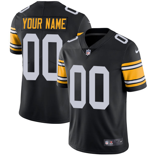 Men's Nike Pittsburgh Steelers Customized Black Alternate Vapor Untouchable Custom Limited NFL Jersey