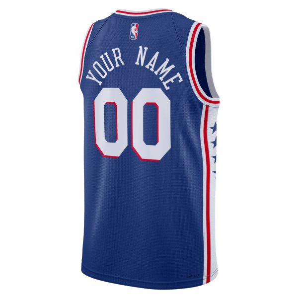 Unisex Philadelphia 76ers Nike Royal 2022/23 Swingman Custom Jersey - Icon Edition