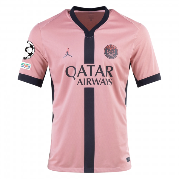 Nike Paris Saint-Germain Marco Asensio Third Jersey w/ Champions League Patches 24/25 (Rust Pink/Black)