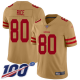 San Francisco 49ers #80 Jerry Rice Gold Men's Stitched NFL Limited Inverted Legend 100th Season Jersey