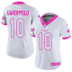 Women's Nike San Francisco 49ers #10 Jimmy Garoppolo Limited White Pink Rush Fashion NFL Jersey