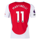adidas Arsenal Gabriel Martinelli Home Jersey w/ EPL + No Room For Racism Patches 24/25 (Better Scarlet/White)