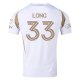 adidas Aaron Long LAFC Away Jersey w/ MLS + Apple + Ford Logo 25/26 (White/Gold)