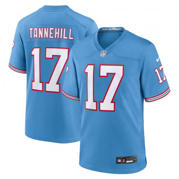 Men's Tennessee Titans Ryan Tannehill Nike Light Blue Oilers Throwback Alternate Game Player Jersey