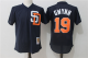 Mitchell and Ness San Diego Padres #19 Tony Gwynn Brown Dark Blue MLB Jersey