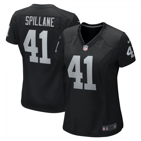 Women's Las Vegas Raiders Robert Spillane Nike Black Game Player Jersey