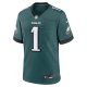 Men's Philadelphia Eagles Jalen Hurts Nike Midnight Green Team Game Jersey