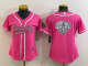 Women's New Orleans Saints Blank Pink Stitched Baseball Cool Base Jersey