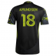 adidas Malte Amundsen Columbus Crew Away Jersey w/ MLS Patches 25/26 (Black/Yellow)