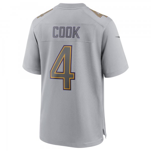 Men's Minnesota Vikings Dalvin Cook Nike Gray Atmosphere Fashion Game Jersey