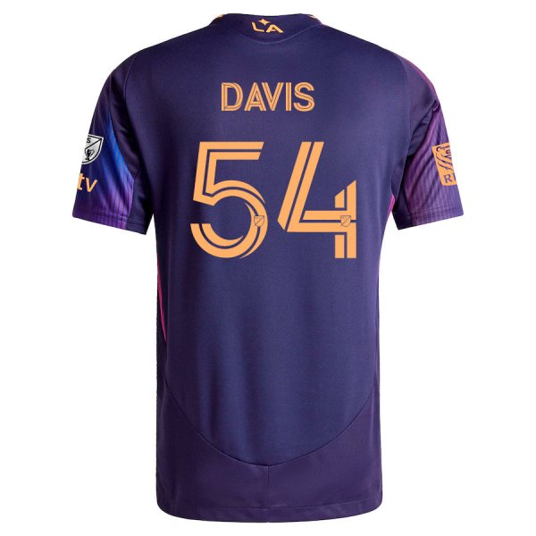 adidas Sean Davis LA Galaxy Away Jersey w/ MLS + Apple TV + RBC Sponsor 25/26 (Purple)