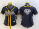 Women's New Orleans Saints Blank Black Stitched Baseball Cool Base Jersey