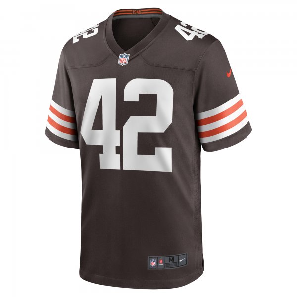 Men's Cleveland Browns Tony Fields II Nike  Brown Team Game Jersey