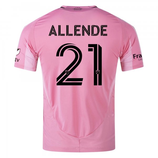 adidas Tadeo Allende Inter Miami CF Home Jersey 25/26 w/ MLS Patches + Sponsor (Easy Pink)