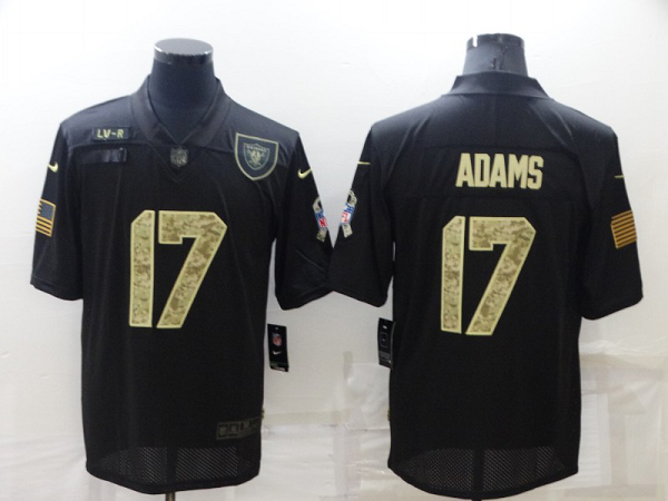 Men's Nike Las Vegas Raiders #17 Davante Adams Black Camo 2020 Salute To Service Stitched NFL Limited Jersey