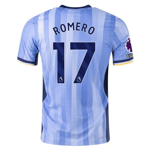 Nike Tottenham Cristian Romero Away Jersey w/ EPL + No Room For Racism Patches 24/25 (Cobalt Bliss/Binary Blue)