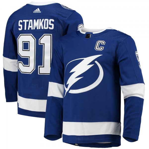 Men's Tampa Bay Lightning Steven Stamkos adidas Blue Home Primegreen Player Jersey