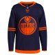 Men's Edmonton Oilers adidas Navy Alternate Primegreen Blank Jersey