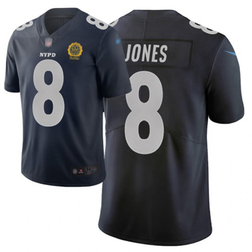 New York Giants #8 Daniel Jones Navy Men's Stitched NFL Limited City Edition Jersey