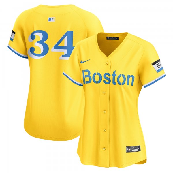 Women's Boston Red Sox David Ortiz Nike Gold City Connect Retired Player Jersey