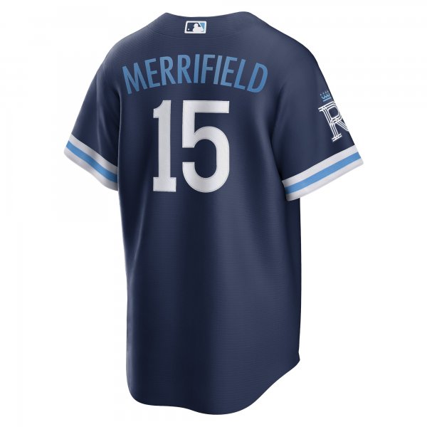 Men's Kansas City Royals Whit Merrifield Nike Navy City Connect Replica Player Jersey