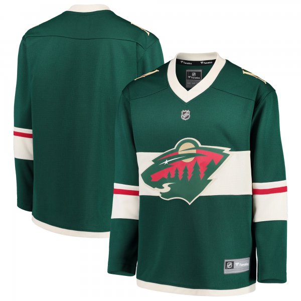 Youth Minnesota Wild Fanatics Green Home Replica Blank Jersey