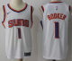 Men's Nike Phoenix Suns #1 Devin Booker White Stitched Swingman NBA Jersey