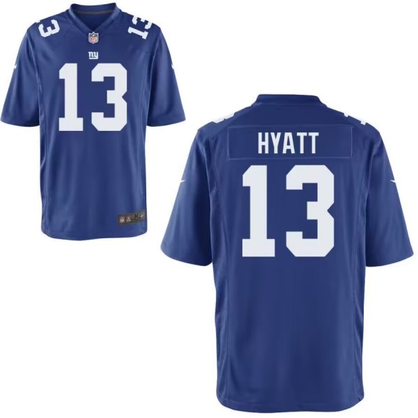 Youth New York Giants Nike Royal #13 Jalin Hyatt Game Jersey