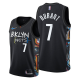 Brooklyn Nets #7 Kevin Durant Black 2020-21 City Edition Men's Jersey Honor Basquiat