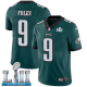 Youth Nike NFL Philadelphia Eagles #9 Nick Foles Limited Home Midnight Green Vapor Untouchable Super Bowl LII Jersey