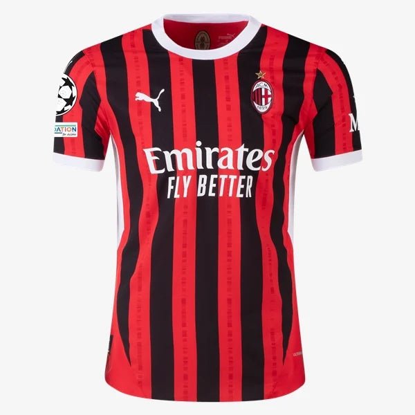 Puma AC Milan Santi Gimenez Home Jersey w/ Champions League Patches 24/25 (Puma Red/Puma Black)