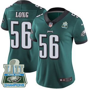 Nike Philadelphia Eagles #56 Chris Long Midnight Green Team Color Super Bowl LII Champions Women's Stitched NFL Vapor Untouchable Limited Jersey